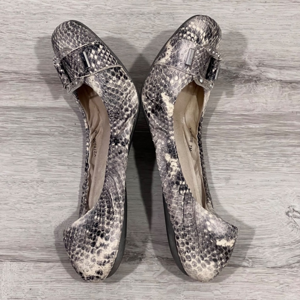Stuart Weitzman Leather Snakeskin Python Ballet F… - image 6